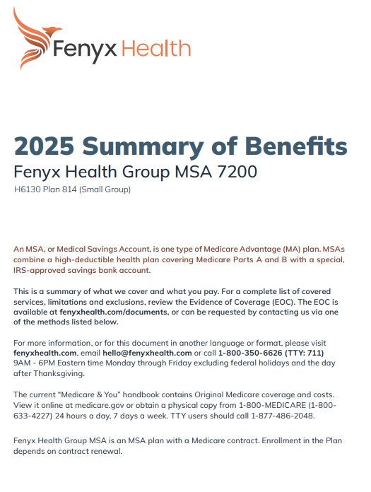 2025 Summary of Benefits Group MSA 7200 PDF thumbnail